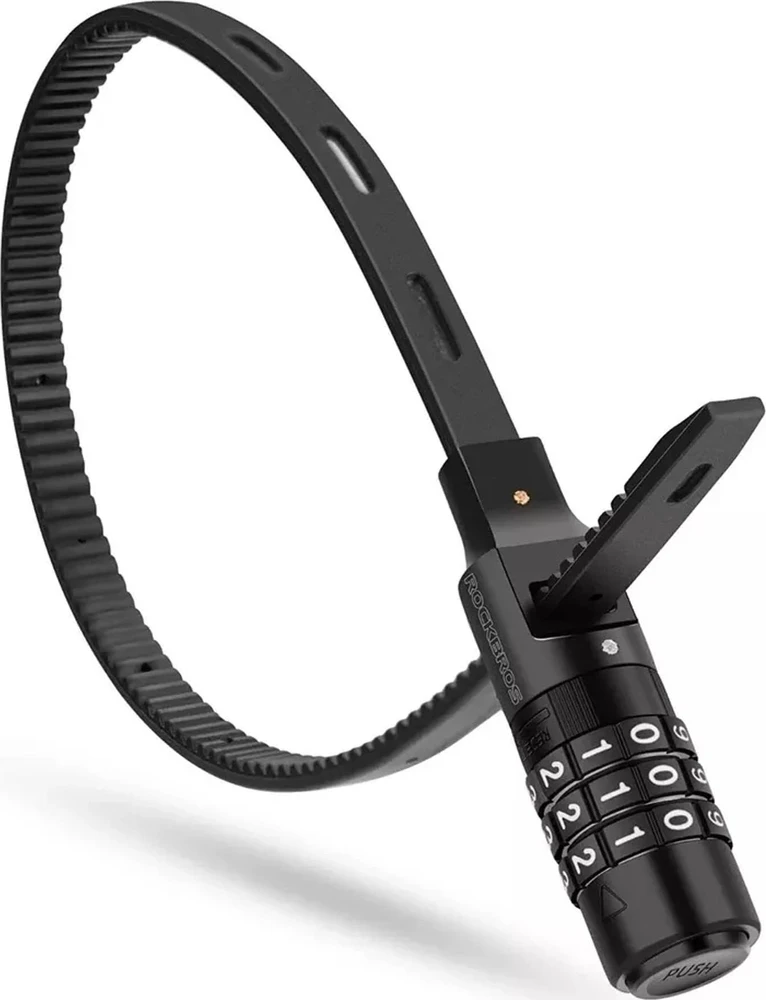 Rockbros 3240001001 bicycle lock for 0.5 m combination – juodos spalvos