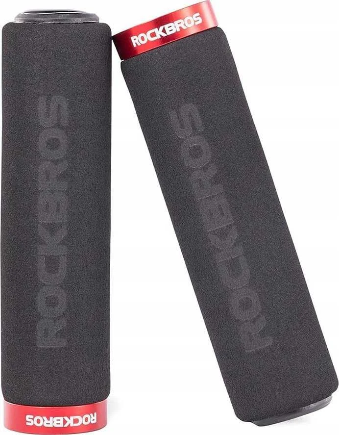 Rockbros BT1001BKBK sponge bicycle handlebar grips – juodos spalvos