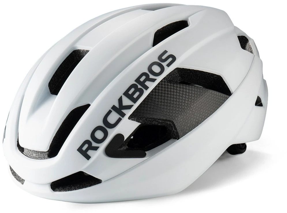 Dviratininko šalmas Rockbros LK-15 su włókna węglowego 58-62 cm - balta
