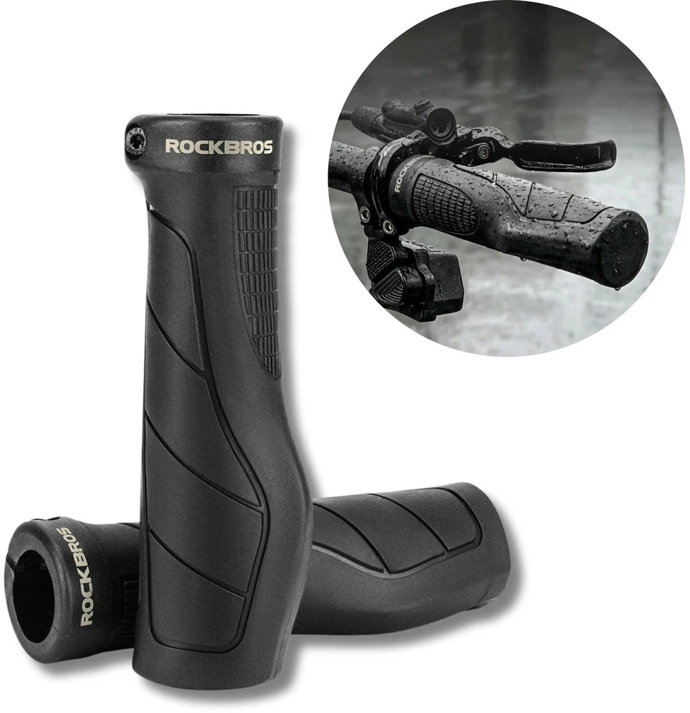 Rockbros G326PL Bicycle Grips - Juodas