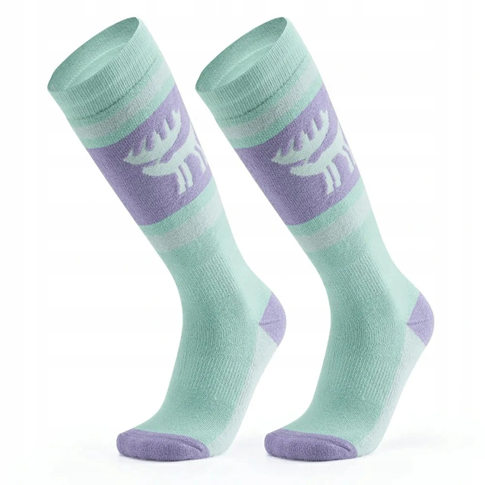 Qunature 037202 ski socks size 43-48 (L/XL) - violetinė-žalias