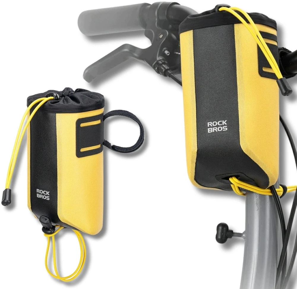 Rockbros AS-162 Atsparus vandeniui Handlebar Bottle Bag - Geltona
