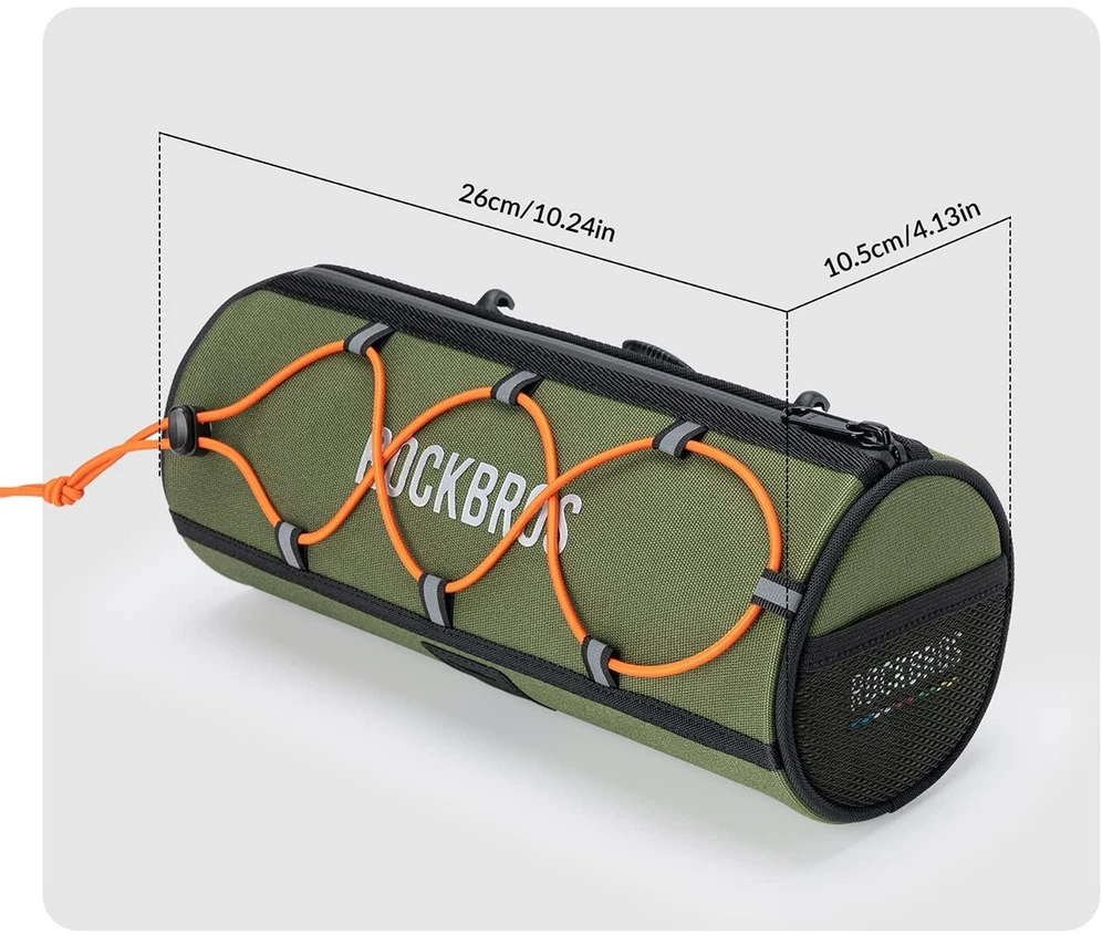 Rockbros TL002 ROAD TO SKY 1.5L Handlebar Bike Bag Atsparus vandeniui - Žalias