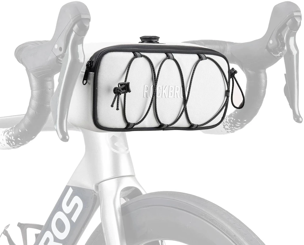Rockbros TL001 ROAD TO SKY 1.9L Atsparus vandeniui Handlebar Bike Bag - Baltas