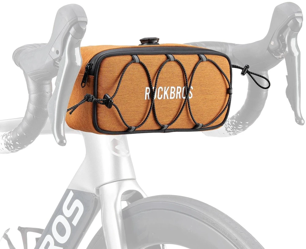 Rockbros TL001 ROAD TO SKY 1.9L Handlebar Bike Bag Atsparus vandeniui - Oranžinis
