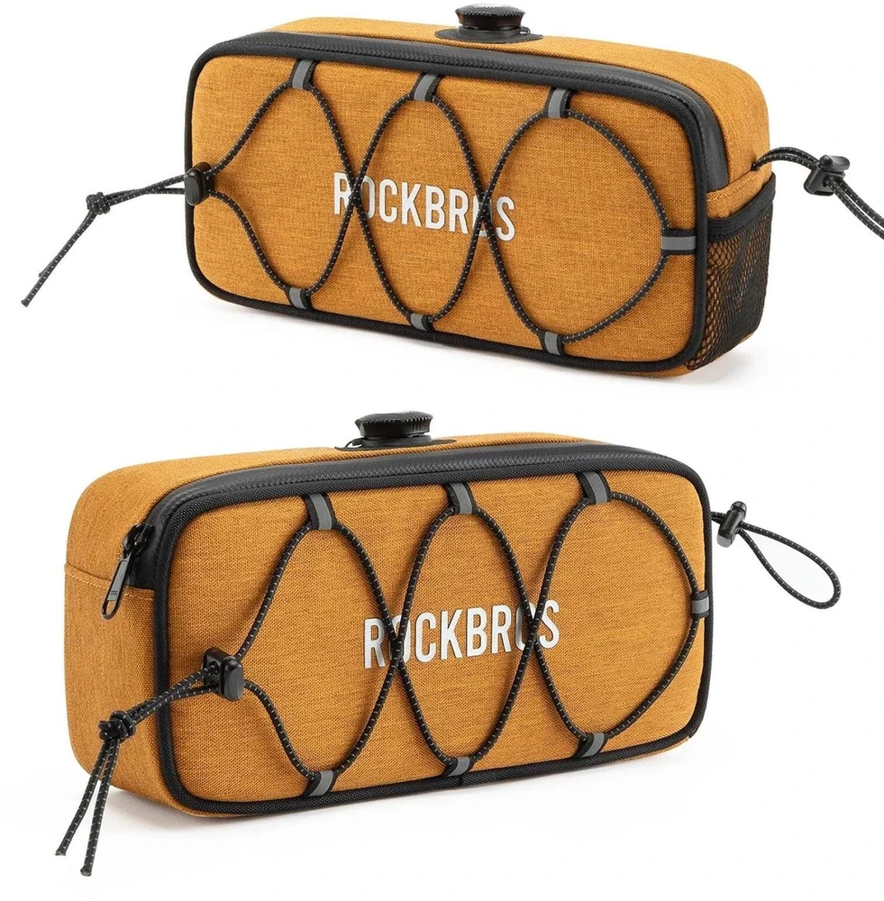 Rockbros TL001 ROAD TO SKY 1.9L Handlebar Bike Bag Atsparus vandeniui - Oranžinis