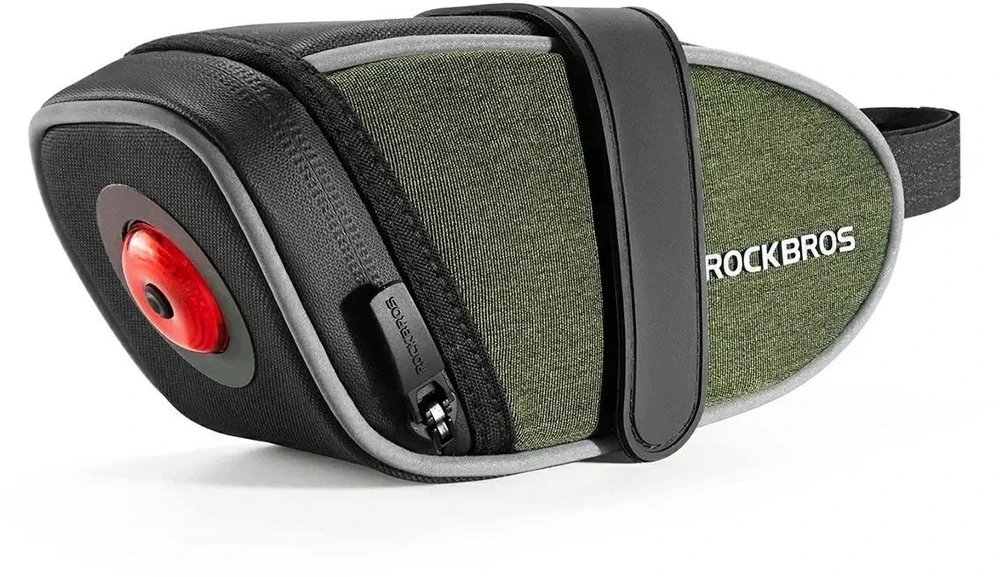 Rockbros C52-2 lengvas balnelio krepšys su 250 mAh apšvietimu – žalias