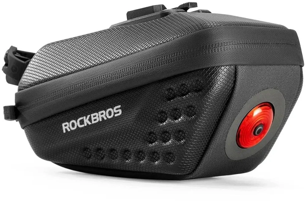 Rockbros C59 Hard Shell Sėdynės krepšys su 250mAh apšvietimu - Juodas