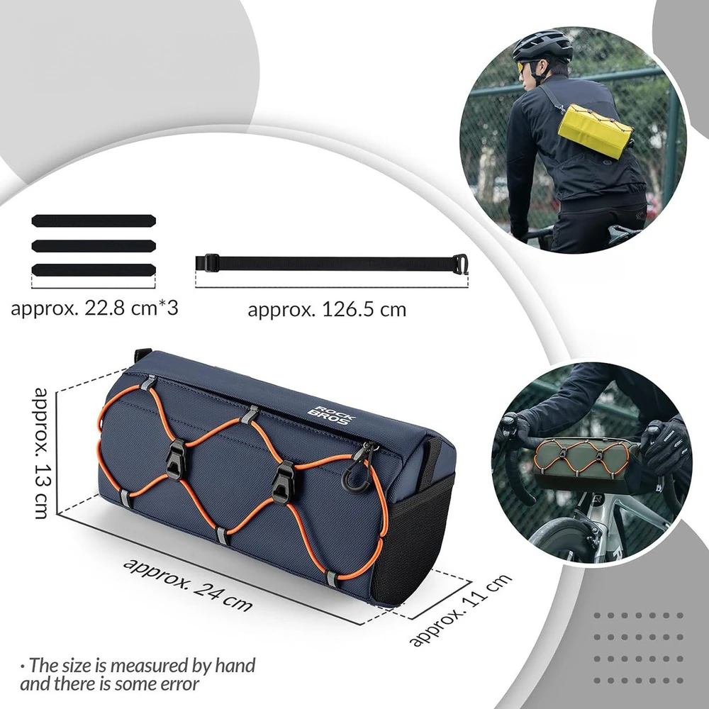 Rockbros 30110054002 bicycle handlebar bag 2.2 l – mėlynas