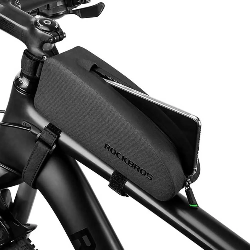 Rockbros AS-019 bicycle frame bag waterproof 1.5 l – juodos spalvos