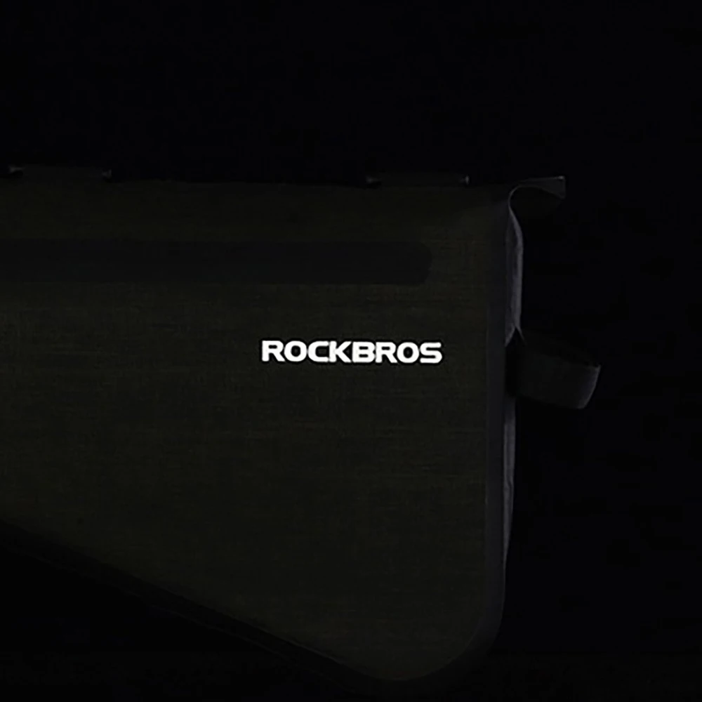 Rockbros AS-017 dviračio rėmo krepšys 5 l – tamsi žalia