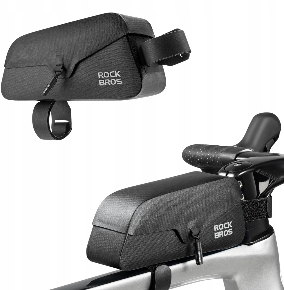 Rockbros 30120122002 Atsparus vandeniui Bicycle Frame Bag with Magnetic Closure 0.9L - Juodas
