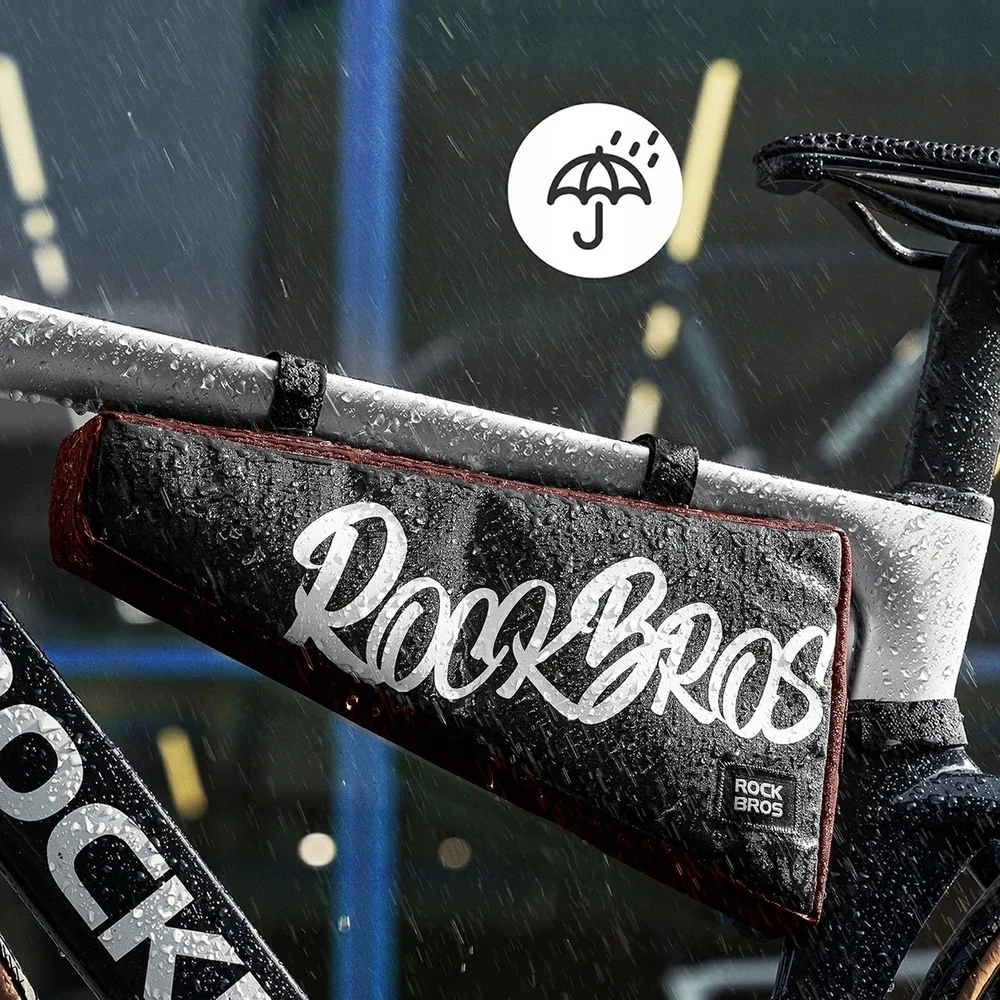 Rockbros G008 Flash Journey Triangle Frame Bike Bag XL 1.9 l - Juodas and Raudona