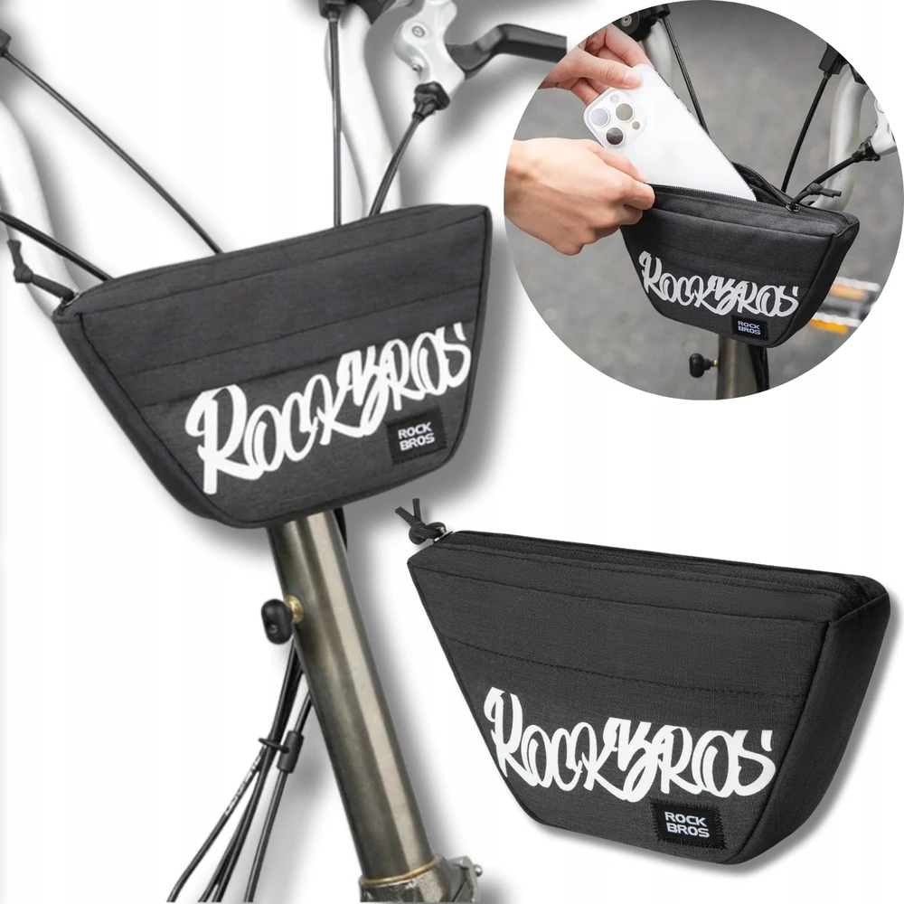 Rockbros G011 Flash Journey trapezoidal handlebar bike bag 0.7 l - juodas