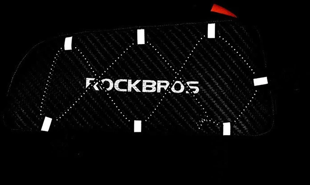 Rockbros 039BK bicycle frame bag 1 l with braid – juodos spalvos