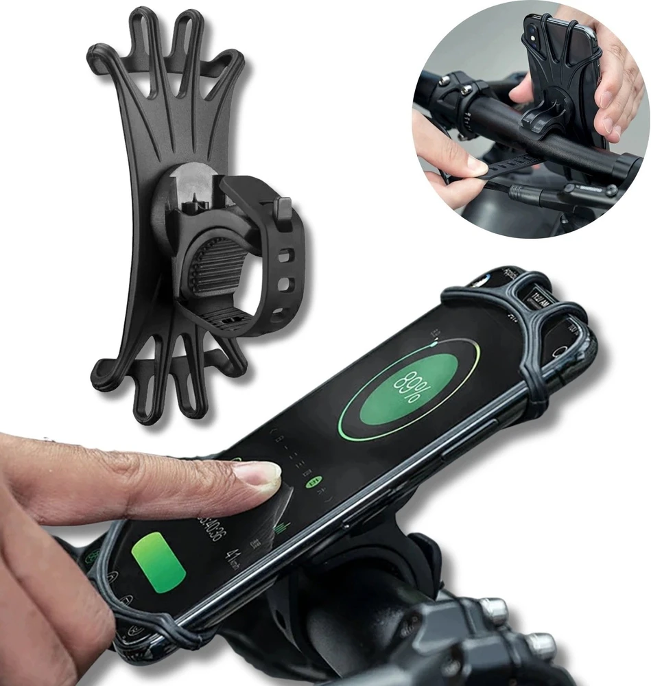 Rockbros LF436 Handlebar Clamp Phone Holder – Juodas