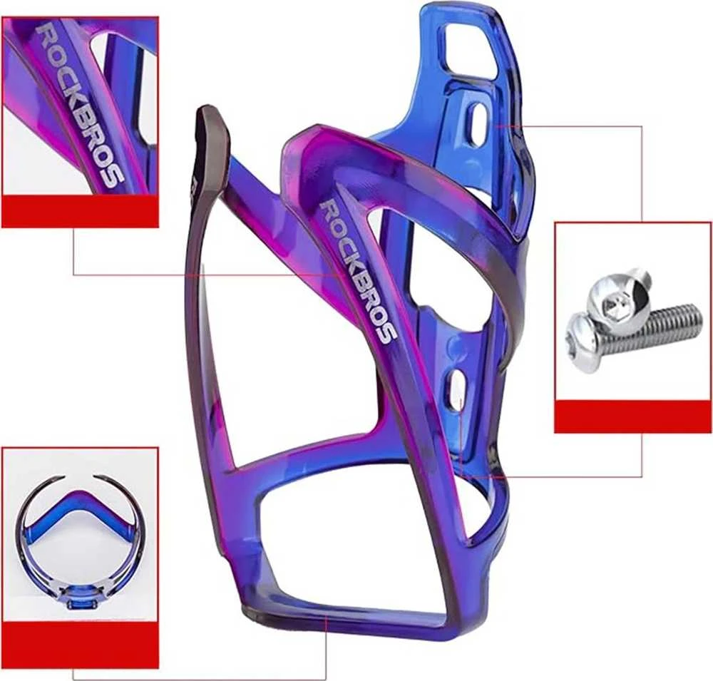 Rockbros FK338 bicycle holder for water bottle – mėlynas and violetinė