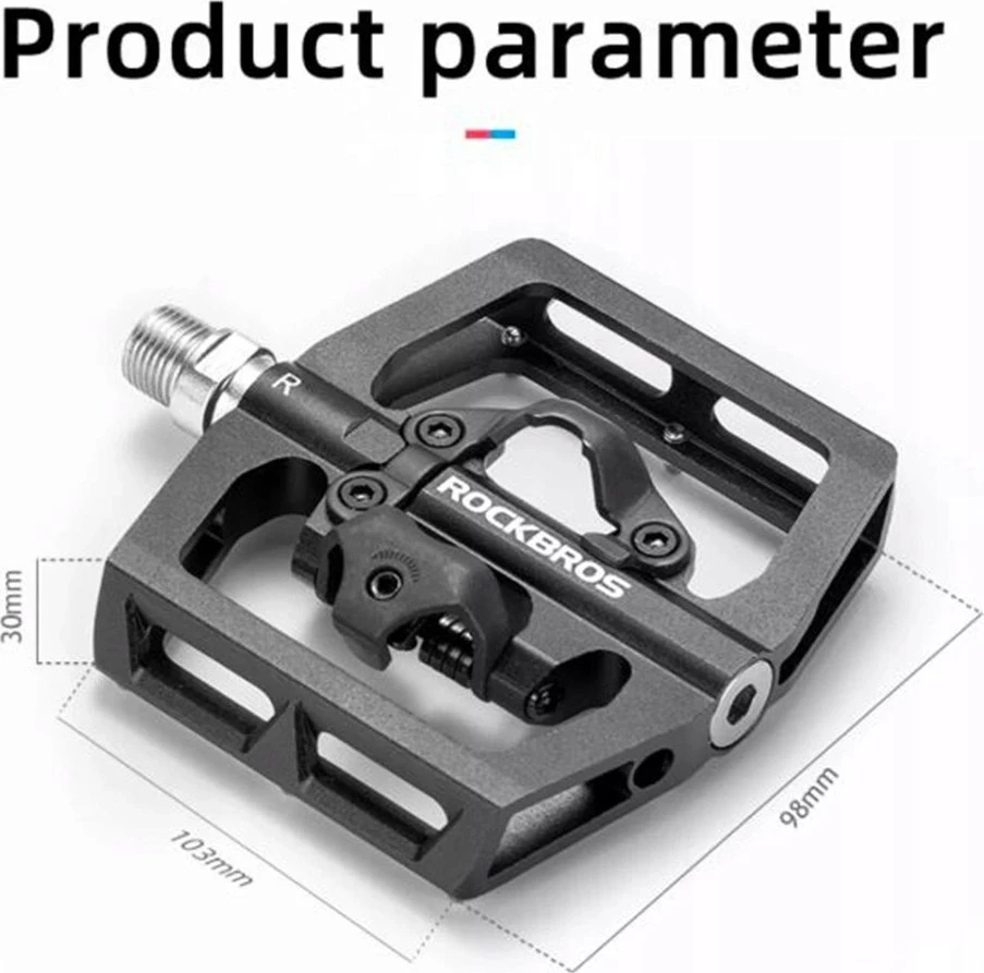 Rockbros PD15-BK Aluminum Alloy Bicycle Pedal Set – juodos spalvos
