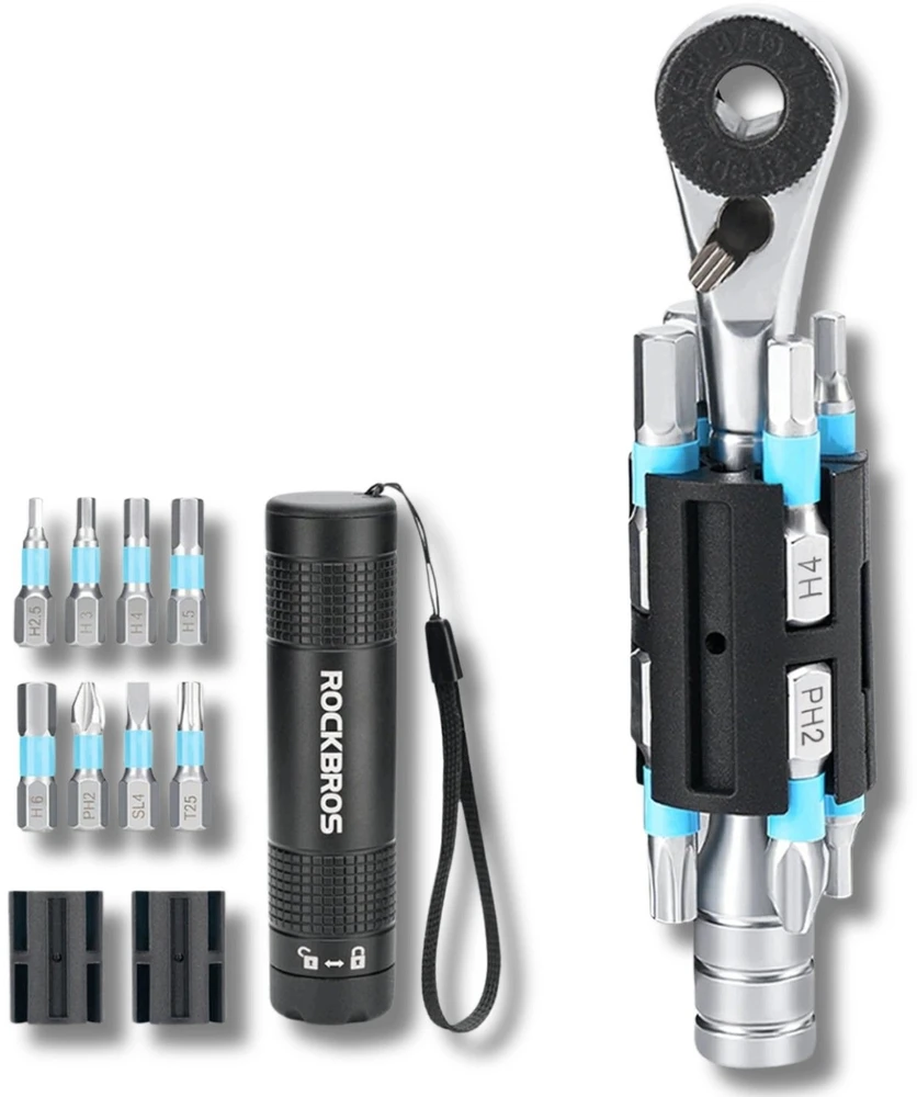Rockbros TG-8601 dviračio daugiafunkcis įrankis S2 cilindrinis korpusas - Juodas