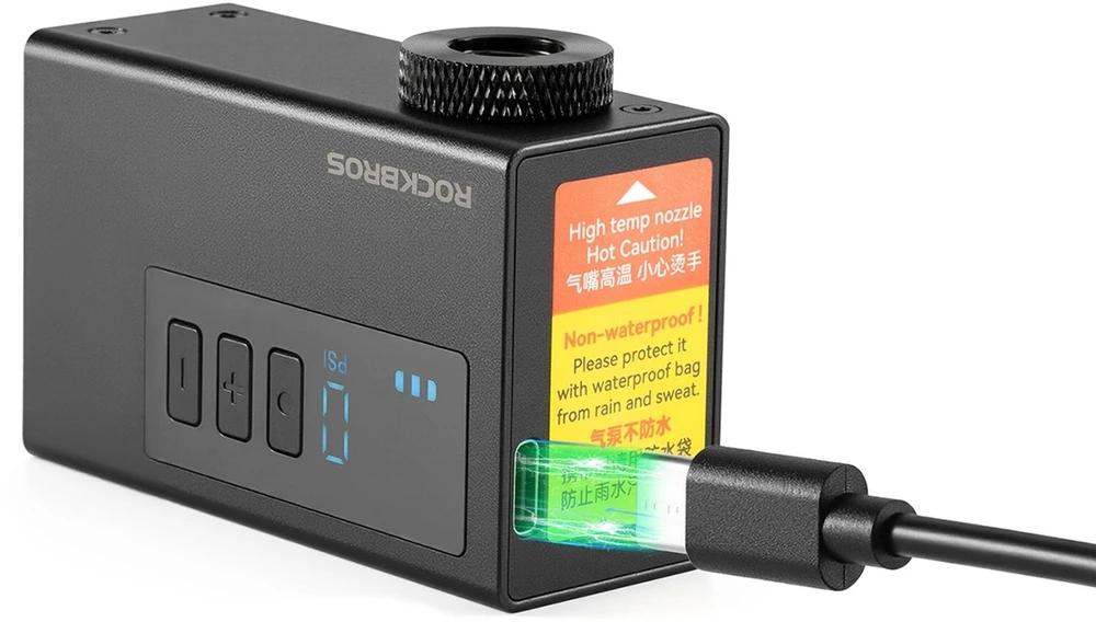 Rockbros AS240 PRO belaidis siurblys 120 psi kompresorius 420mAh - juodas
