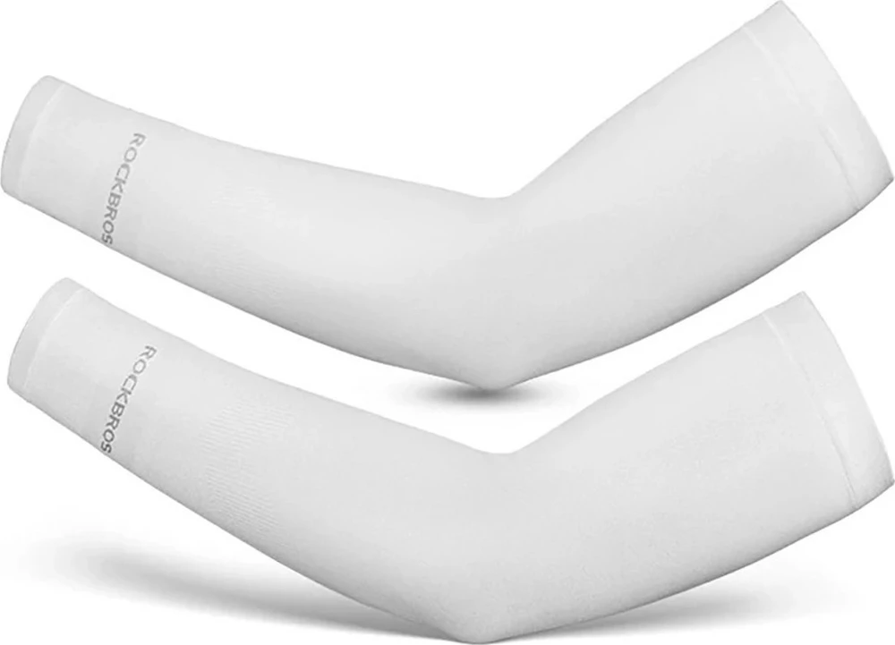 Rockbros XT9002W dviratininko rankovės – baltos (2 vnt.)