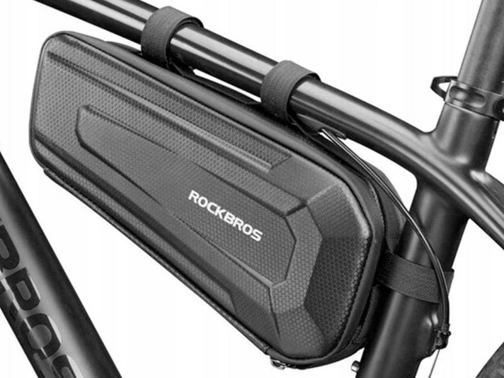 Rockbros B66 waterproof dviračio krepšys for frame – juodos spalvos