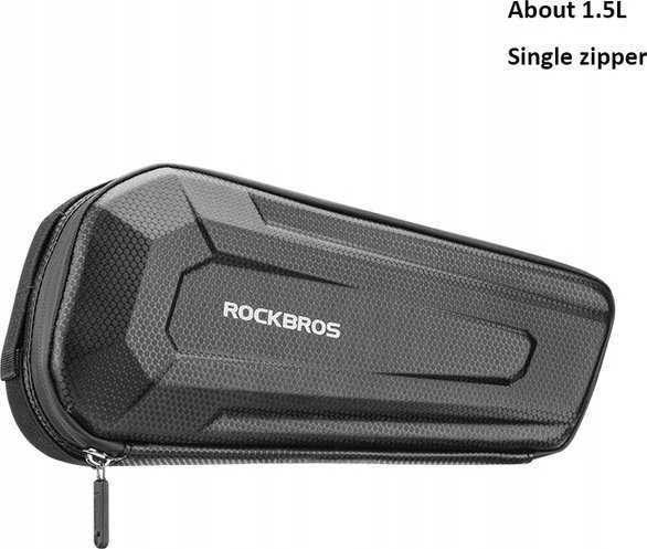 Rockbros B66 waterproof dviračio krepšys for frame – juodos spalvos