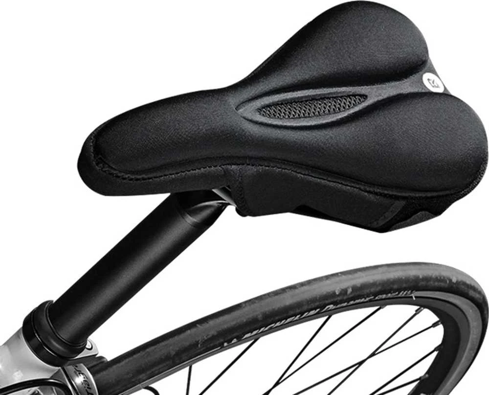 Rockbros LF047-B silicone gel bicycle seat cover dydis L – juodos spalvos