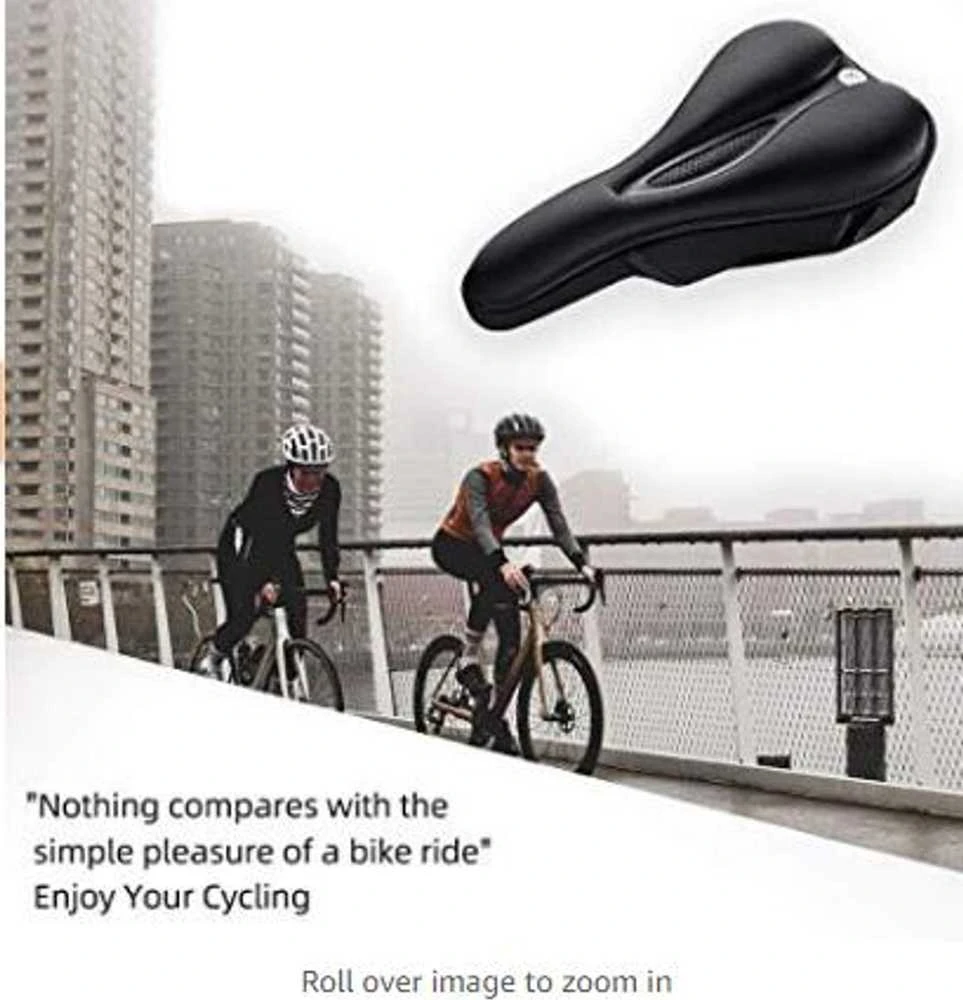 Rockbros LF047-B silicone gel bicycle seat cover dydis L – juodos spalvos