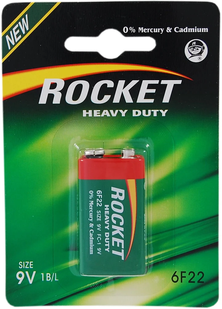Rocket Heavy Duty 9V baterija, 1 vnt.
