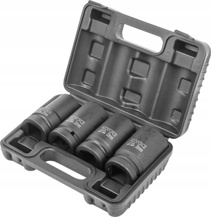 Rockforce Gilaus smūgio antgalių rinkinys 1'' 4 vnt. (šešiakampiai) (27-36mm)