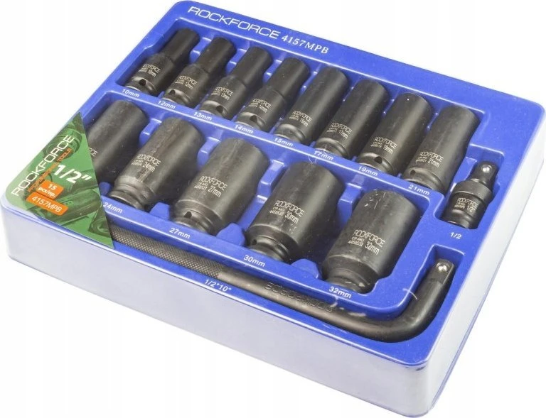 Rockforce Impact lizdų rinkinys 1/2" 15 vnt.