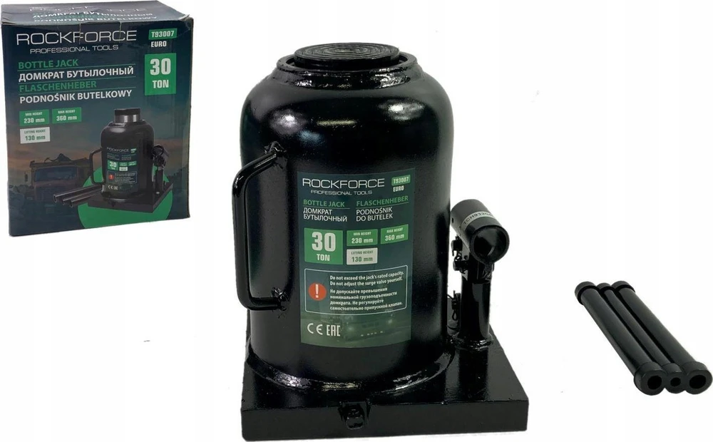 Rockforce Low profile hidraulinis domkratas 30t + papildomas remonto komplektas