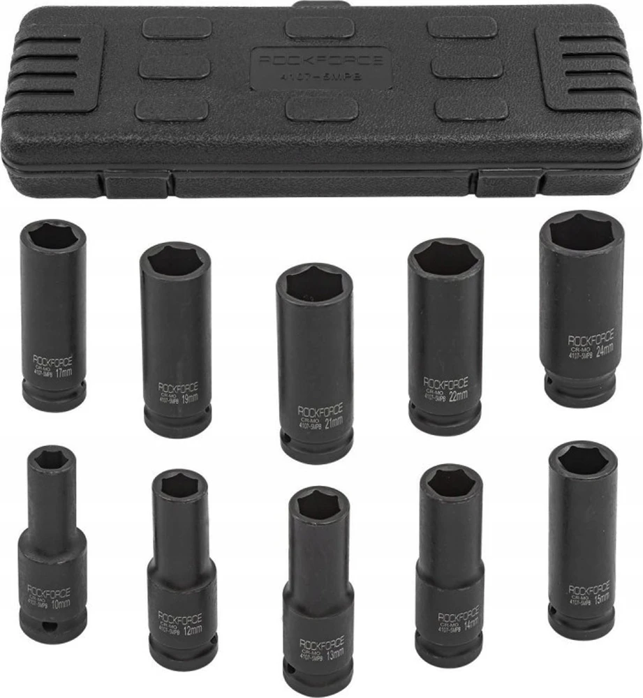 Rockforce Wmc ROCKFORCE POVEIKIO LIZDAI ILGI 10vnt. 1/2" 10-24mm / DĖKLAS