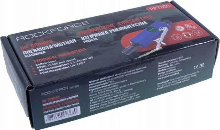 Rockforce pneumatinis tiesus šlifuoklis