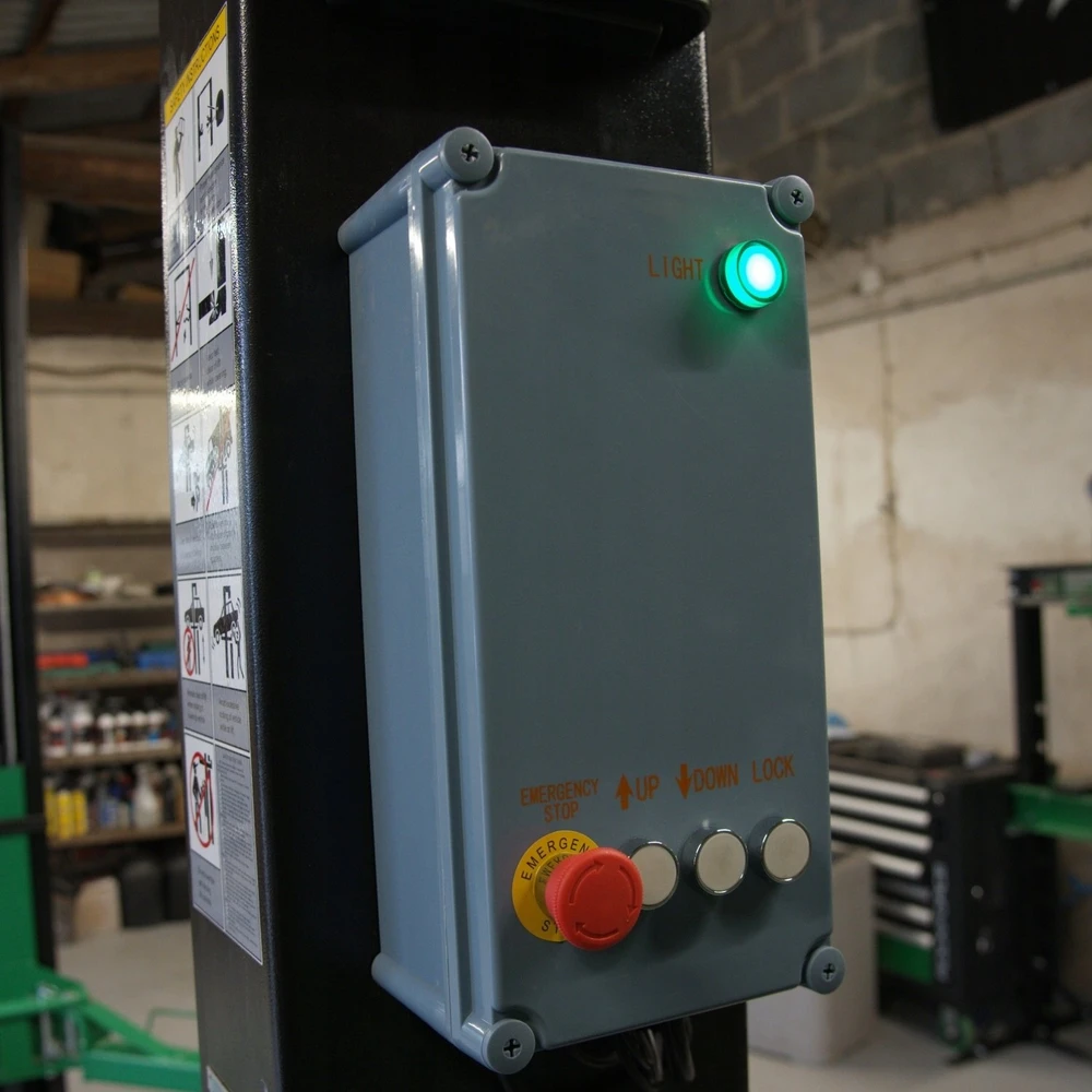 Rockforce Elektrohidraulinis dviejų kolonų keltuvas 4t automatinis 400V - prailginamos svirtys