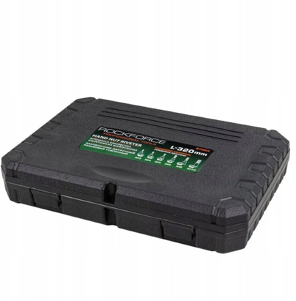 Rockforce Riveter kniedžių veržlėms sustiprinta (L - 320 mm, - M3, M4, M5, M6, M8, M10)