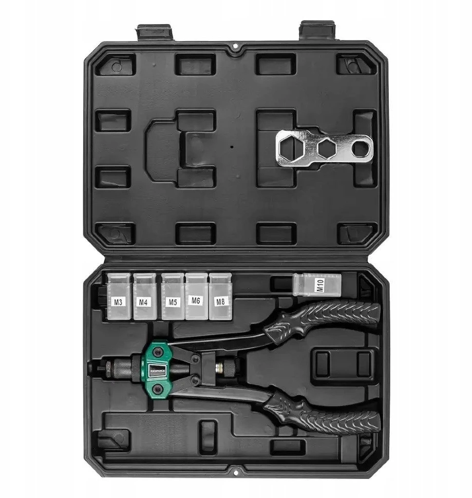 Rockforce Riveter kniedžių veržlėms sustiprinta (L - 320 mm, - M3, M4, M5, M6, M8, M10)