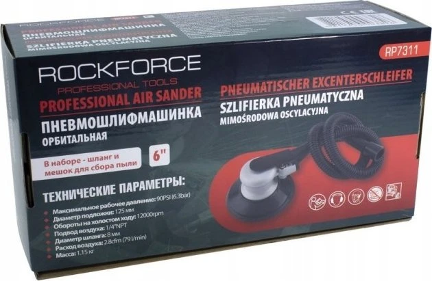 Rockforce Sander Pneumatinis ekscentrinis svyruojantis šlifuoklis