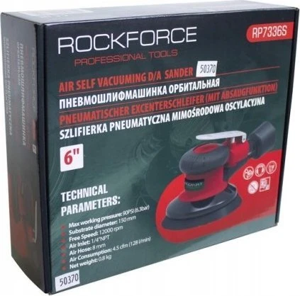 Rockforce Sander Pneumatinis ekscentrinis svyruojantis šlifuoklis
