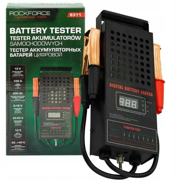 Rockforce Skaitmeninis akumuliatorių testeris 12V, 100A, 200Ah