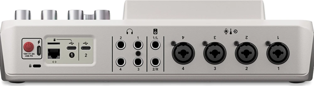 Raudonas RODECaster Pro II Baltas - podcast'ų gamybos studija, baltas