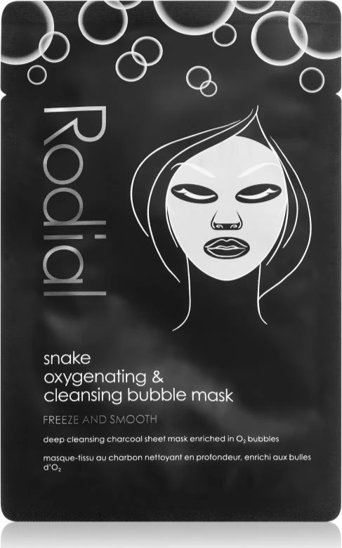 Rodial Snake Bubble Mask deguonies suteikianti ir valanti burbulinė lakštinė veido kaukė, 22 g