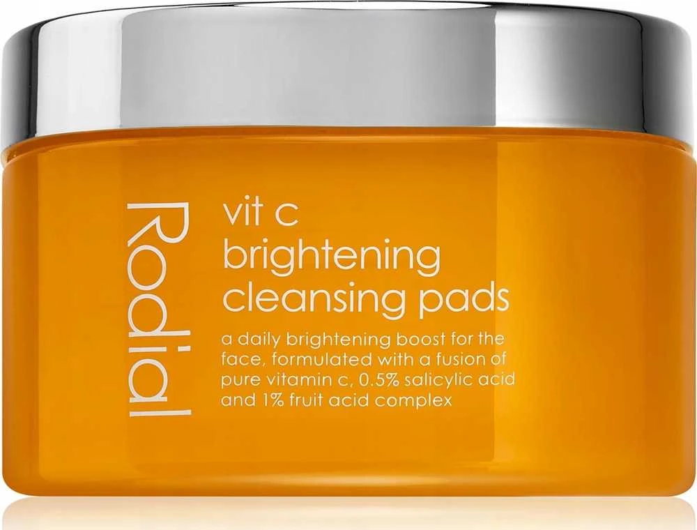 Rodial Vit C Brightening Cleansing Pads šviesinantys ir atkuriantys valomieji padeliai veidui, 50 vnt.