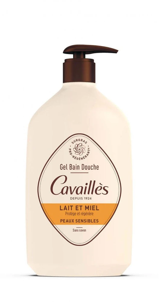 Roge Cavailles Milk & Honey drėkinantis ir regeneruojantis pienas voniai, 1000 ml