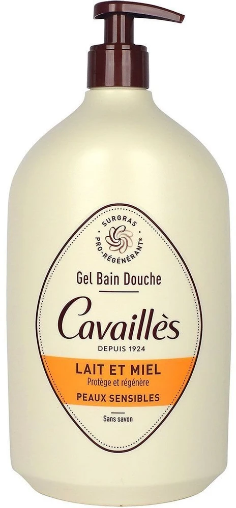 Roge Cavailles Milk & Honey drėkinantis ir regeneruojantis pienas voniai, 1000 ml