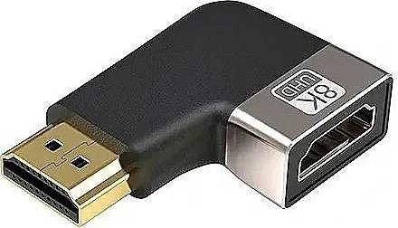 HDMI 2.1 90 laipsnių kampinis adapteris