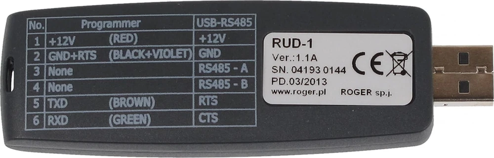 Roger RYŠIO SĄSAJA RUD-1 RS-485