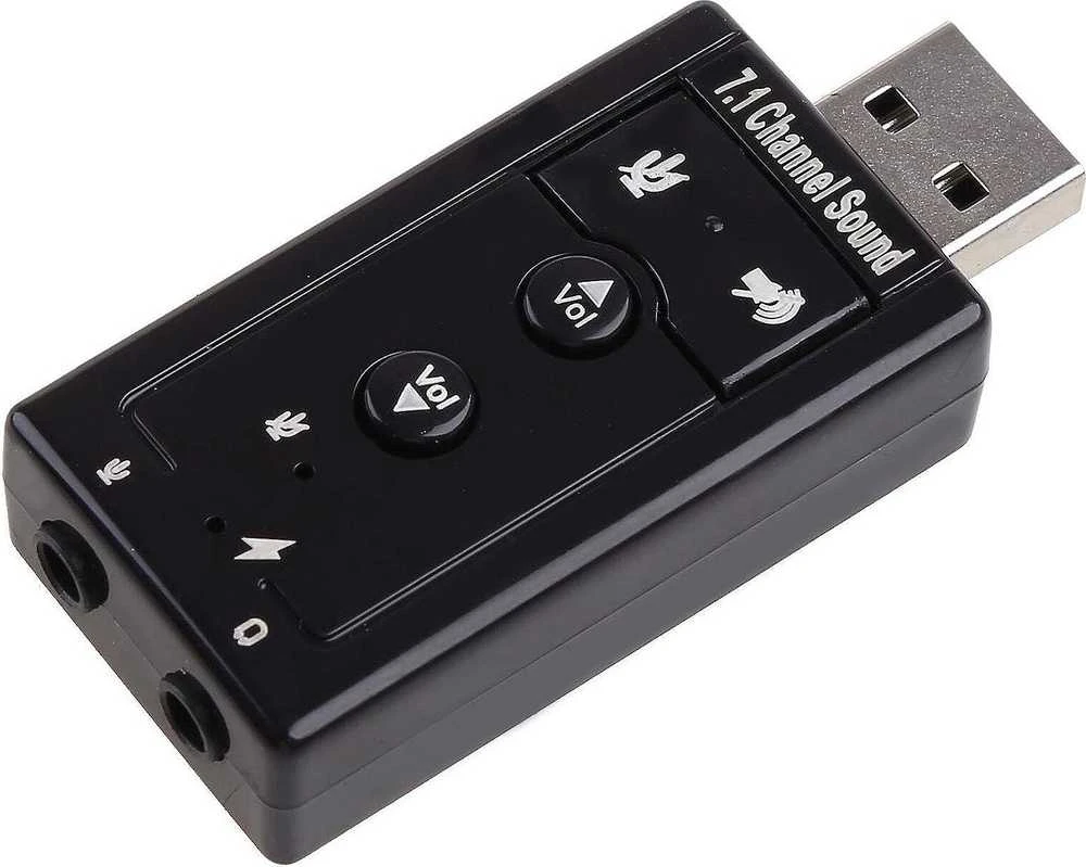 USB garso plokštė su 7.1 kanalo valdymu