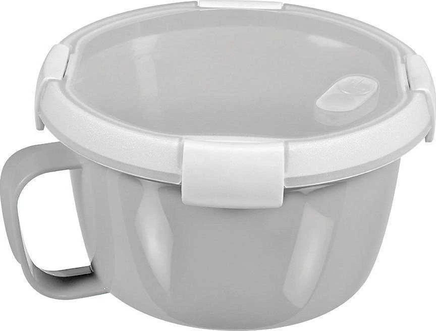 Keter CURVER MAISTO DĖŽUTĖ APVALI NOODLES 0,9L /MĖTŲ SPALVŲ MIX/ ŠVIESIAI PILKA/ PERSIKINĖ